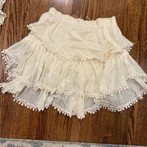 LoveShackFancy Layered Mini Skirt